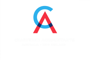 CA logo white text for footer